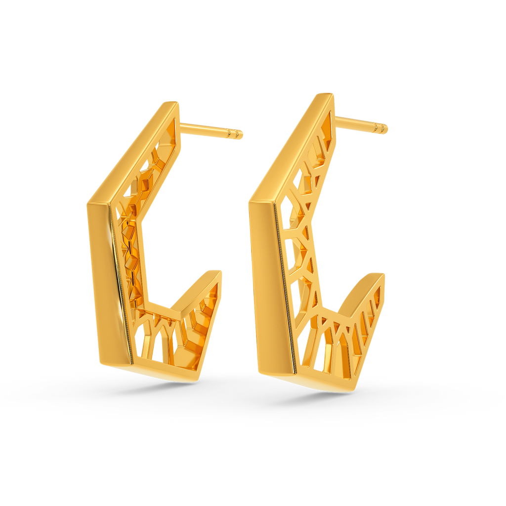 Serpentine Seduction Gold Earrings