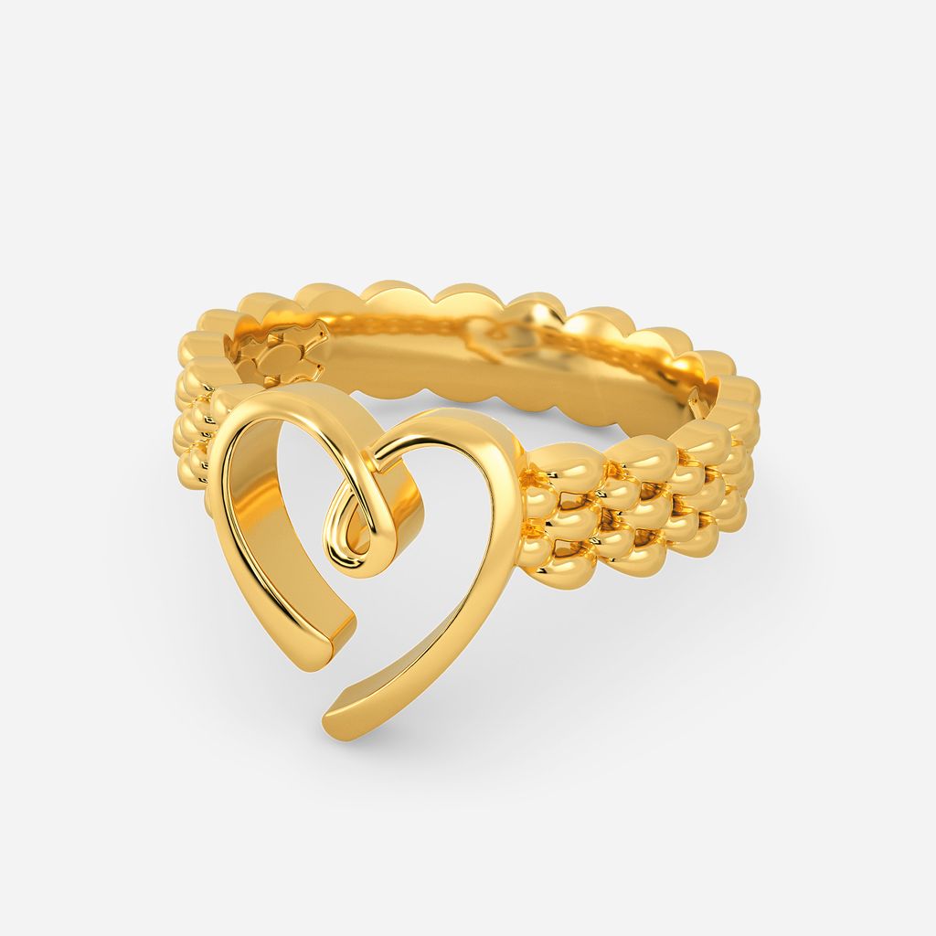 Knit Me A Heart Gold Rings alternate view 3
