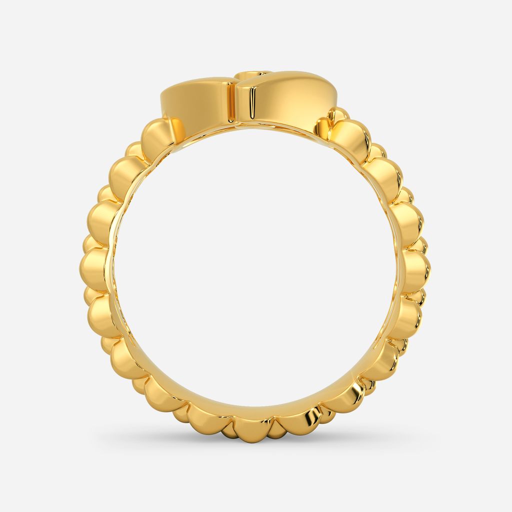 Knit Me A Heart Gold Rings image