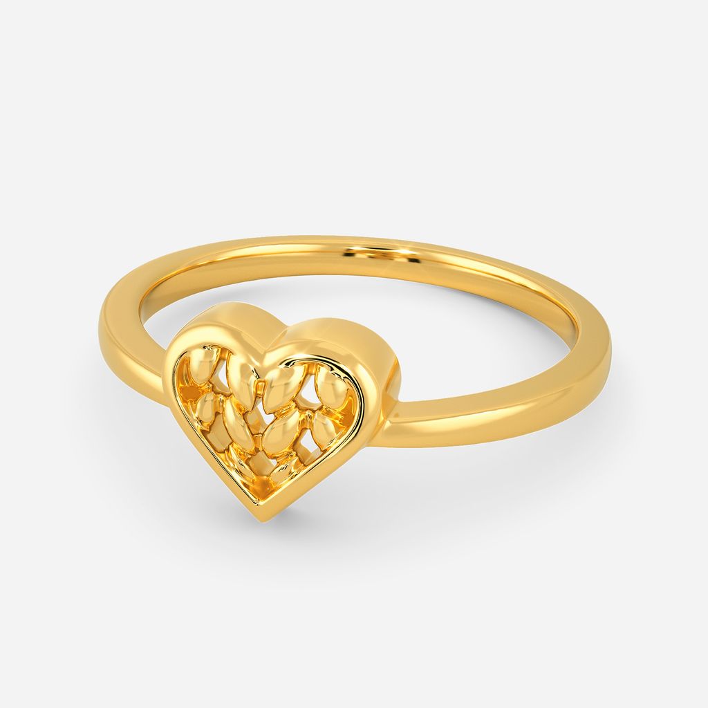 Knitted to Love Gold Rings alternate view 2