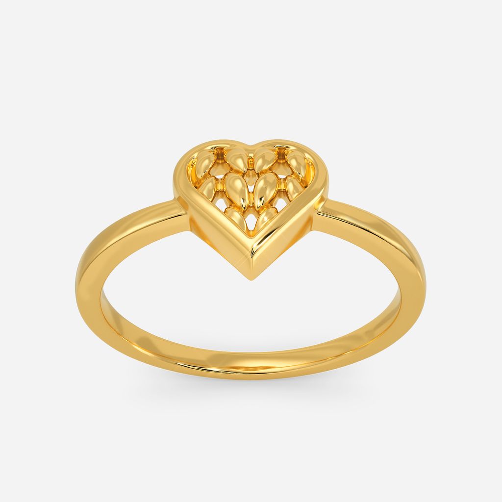 Knitted to Love Gold Rings alternate view 3