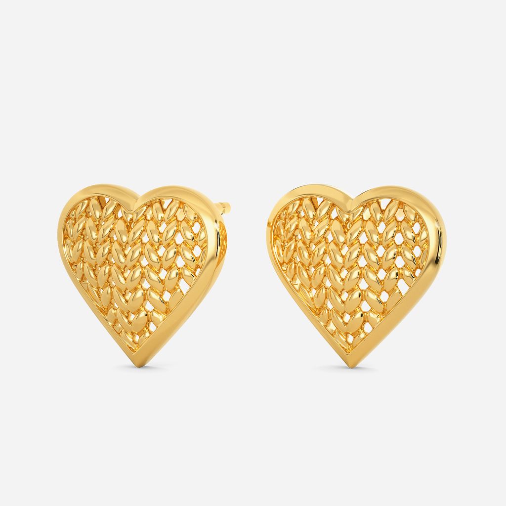 Knitted to Love Gold Earrings