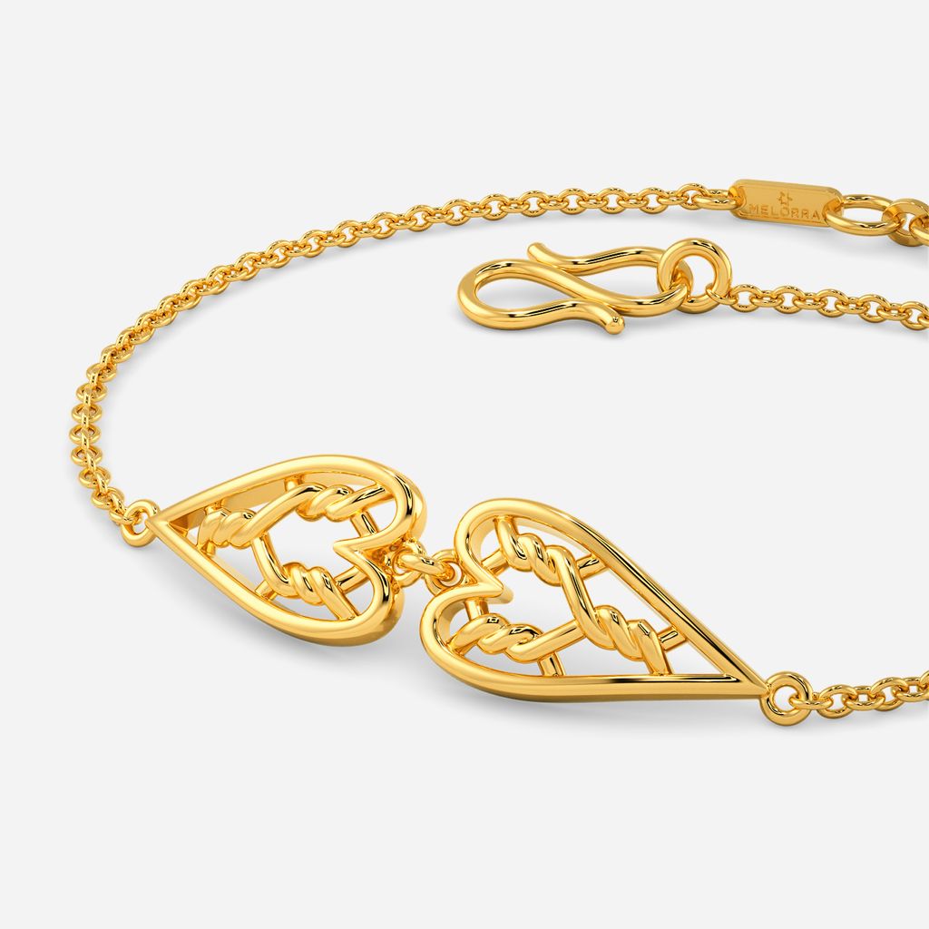 Knit To Heart Gold Bracelets