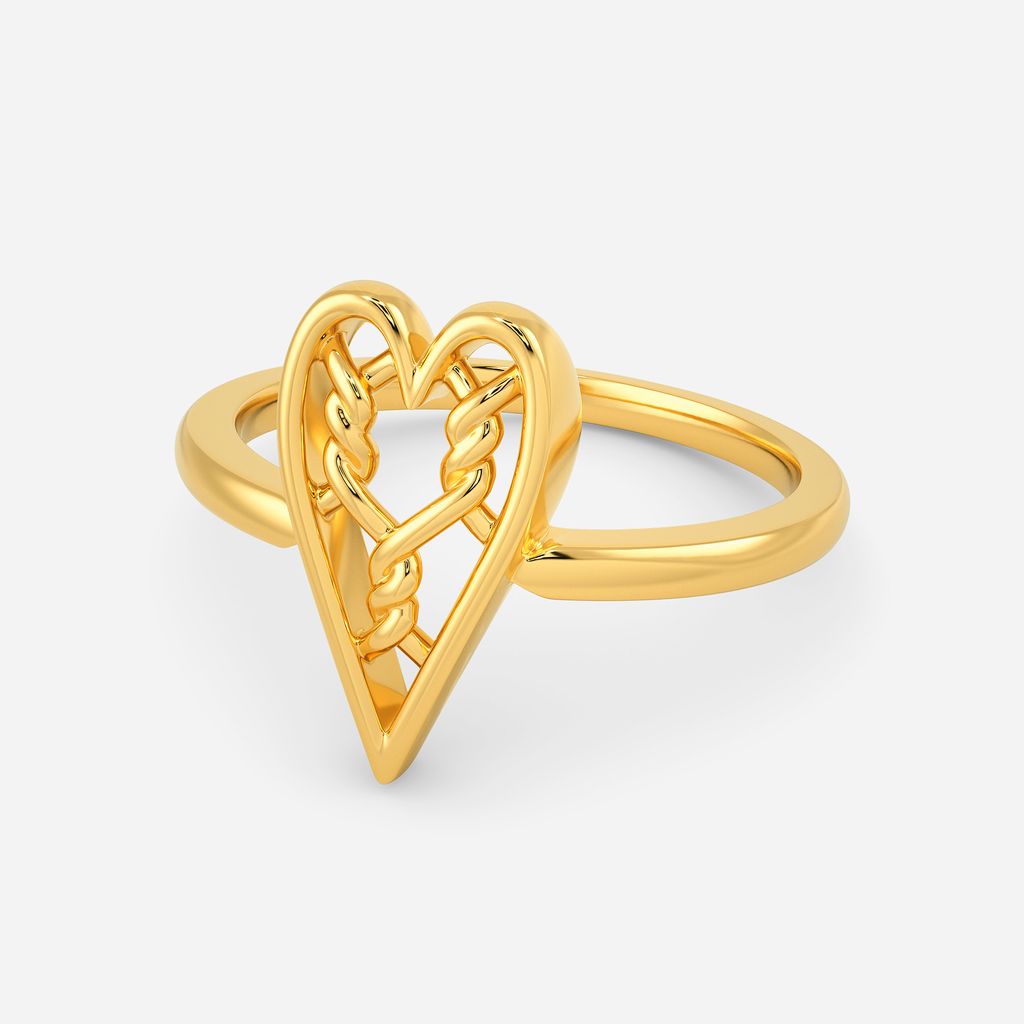 Knit To Heart Gold Rings alternate view 2