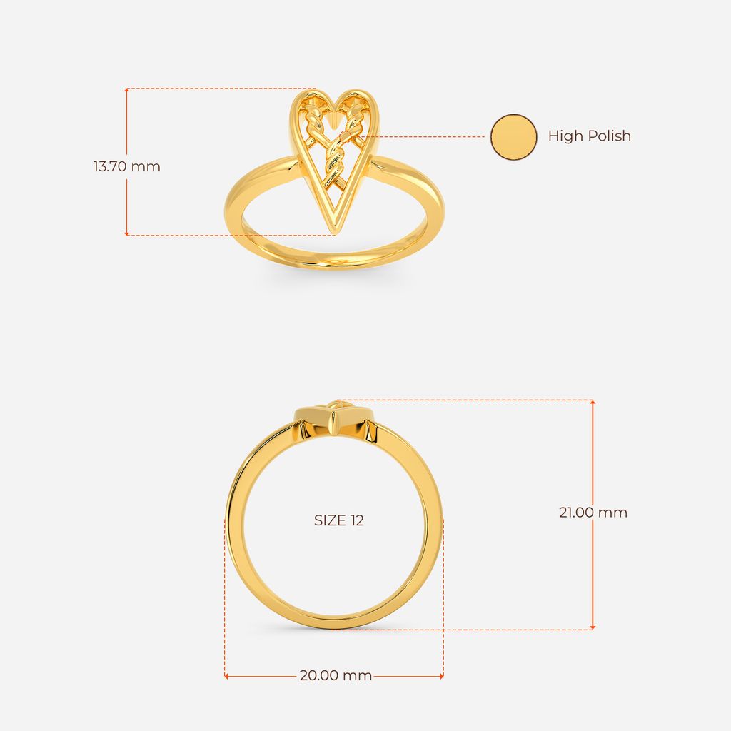 Knit To Heart Gold Rings image