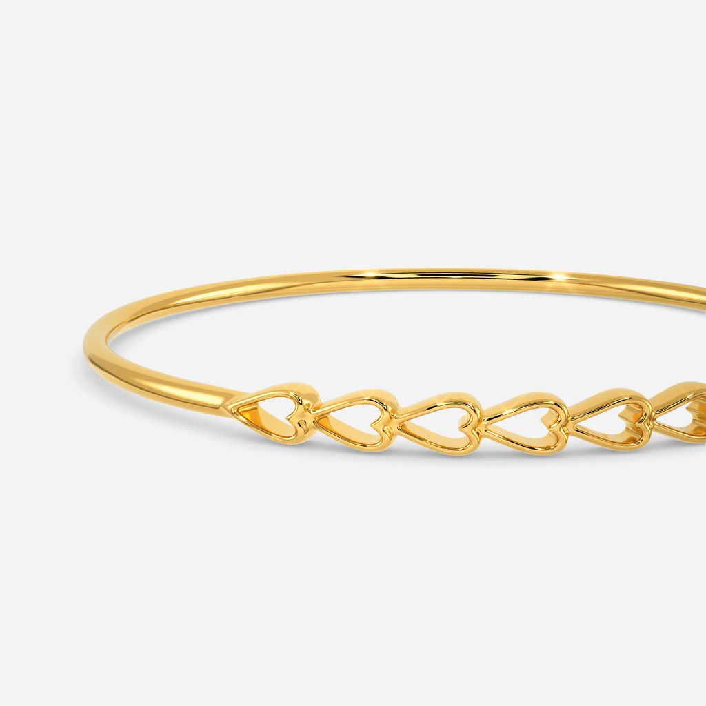 Knit To Heart Gold Bangles