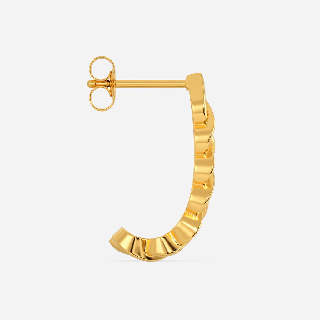 Knotted Hearts Gold Earrings