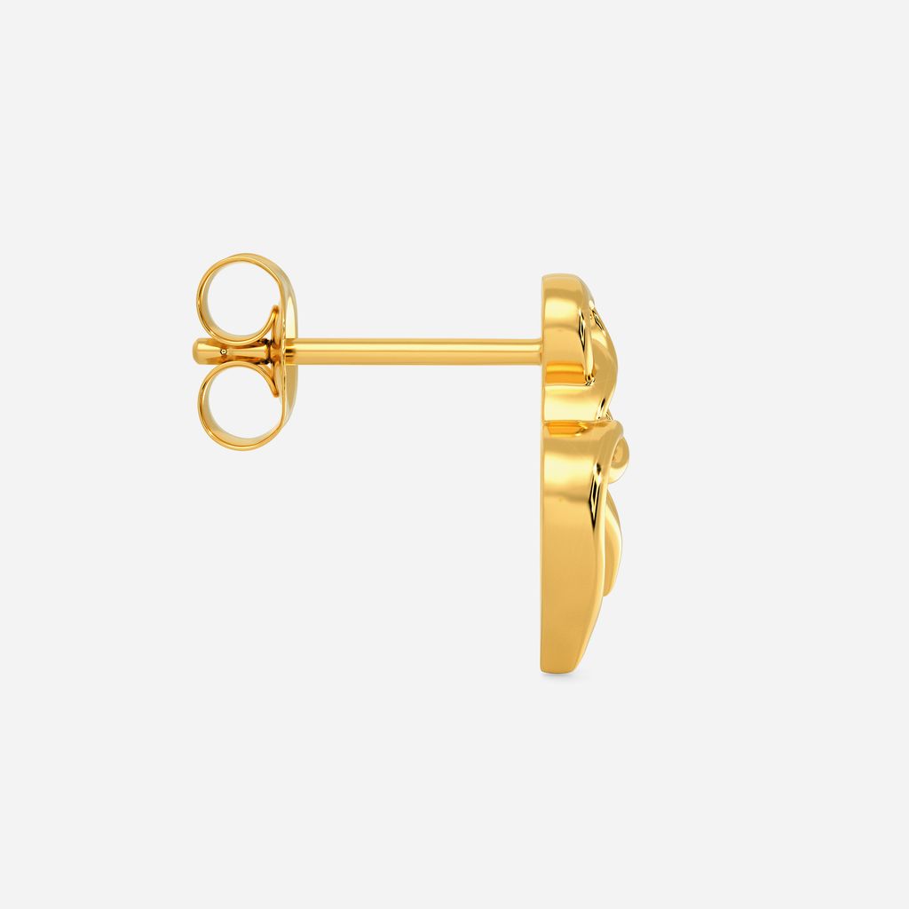 Sweetheart Knots Gold Earrings