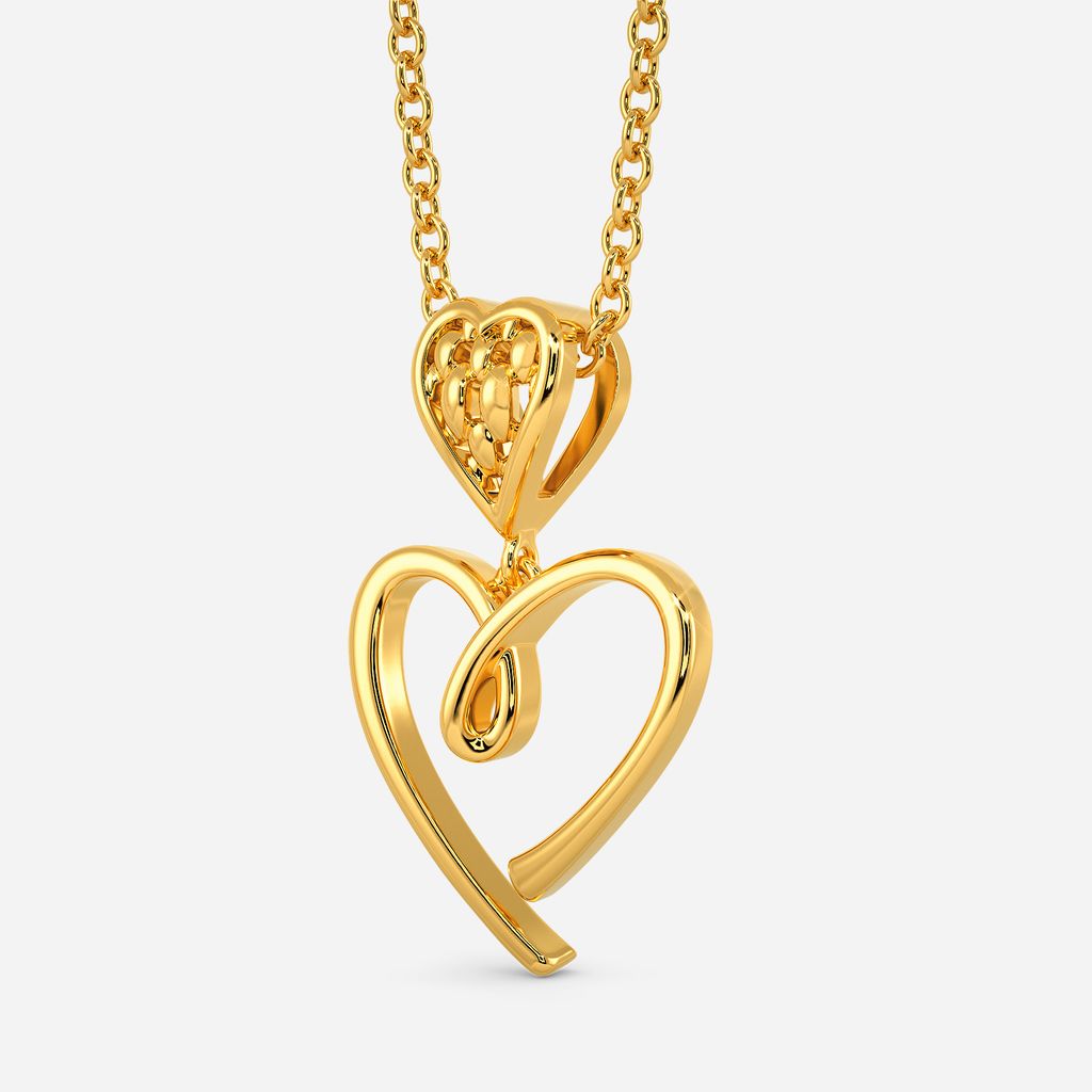 Purl O Heart Gold Pendants