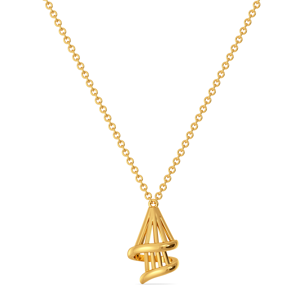 Chasing Hems Gold Necklaces