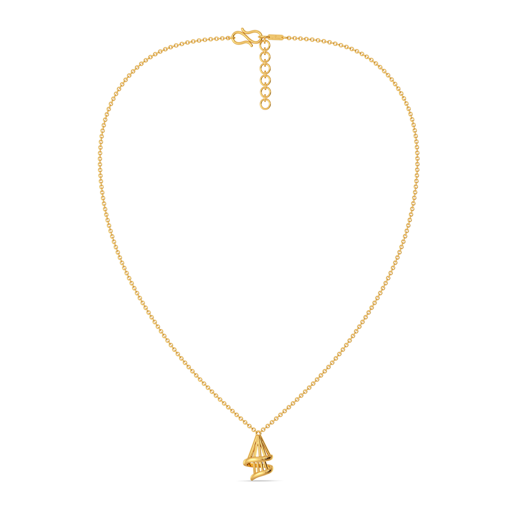 Chasing Hems Gold Necklaces