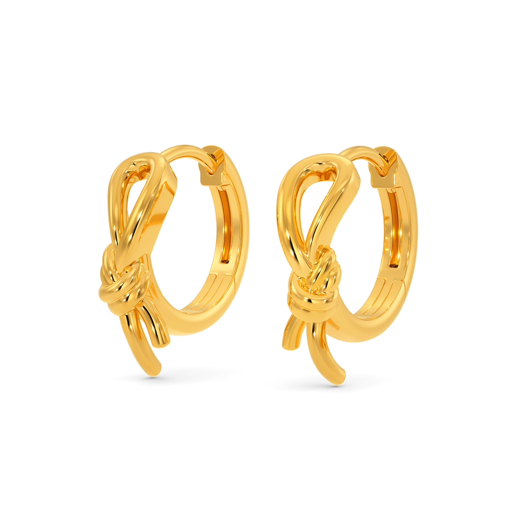 Top Knot Gold Earrings