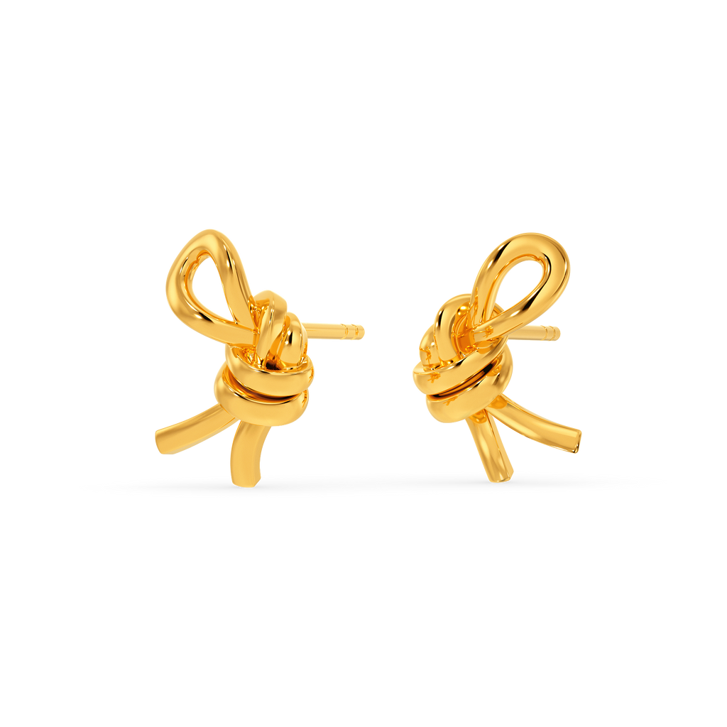 Top Knot Gold Earrings