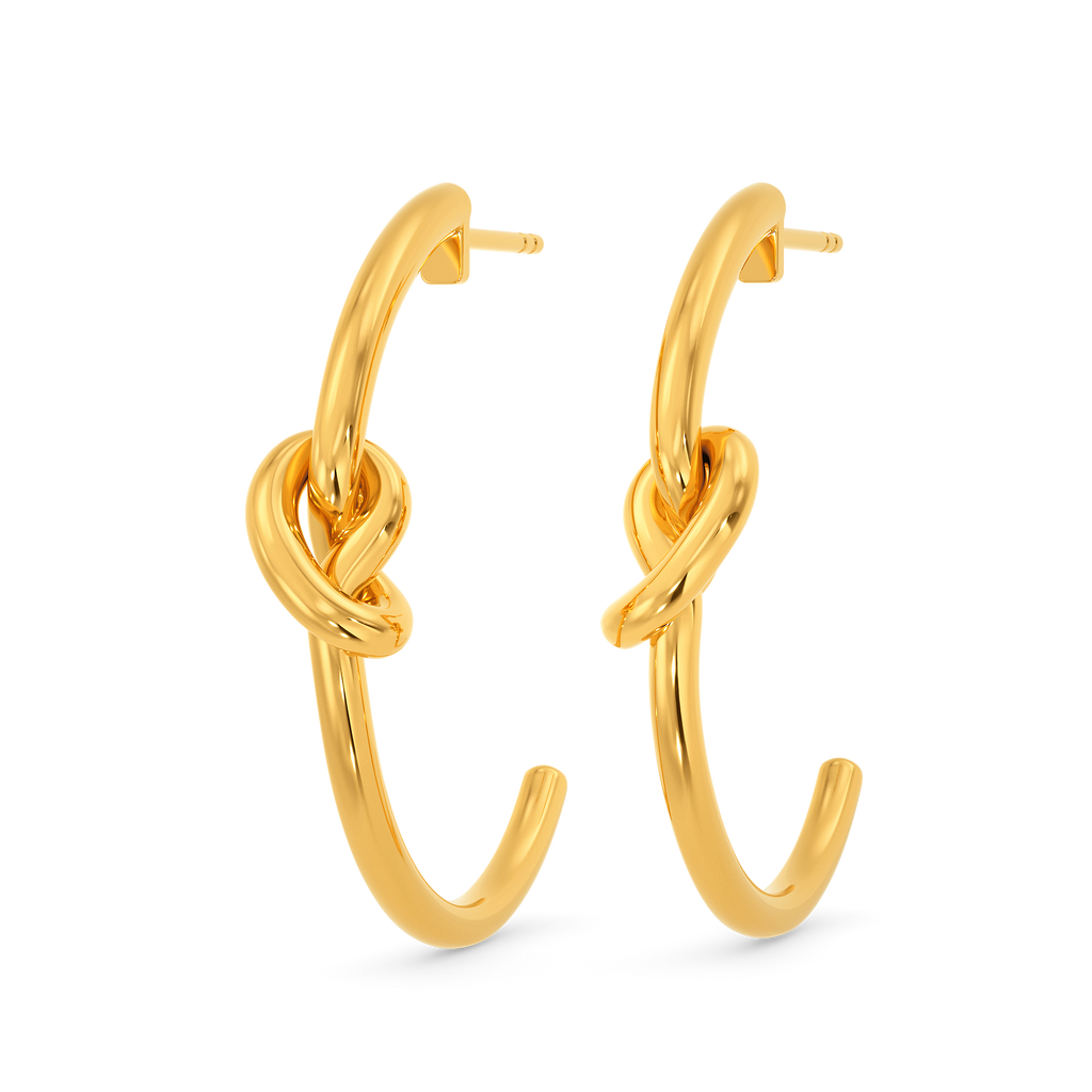 Knotty Pines Gold Earrings