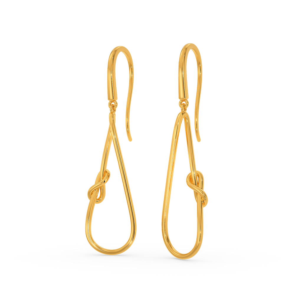 Infinite Loop Gold Earrings