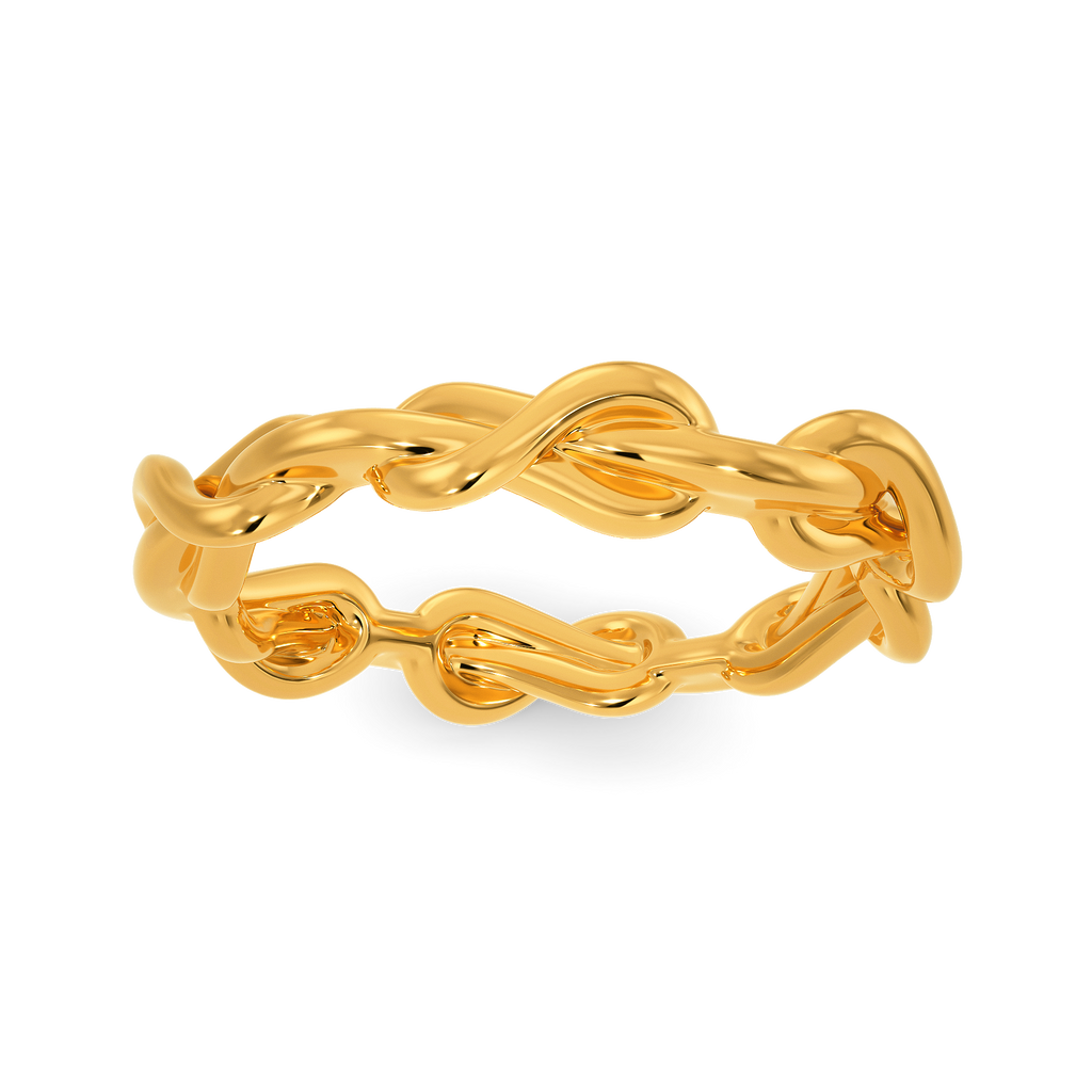 Infinite Loop Gold Rings alternate view 3