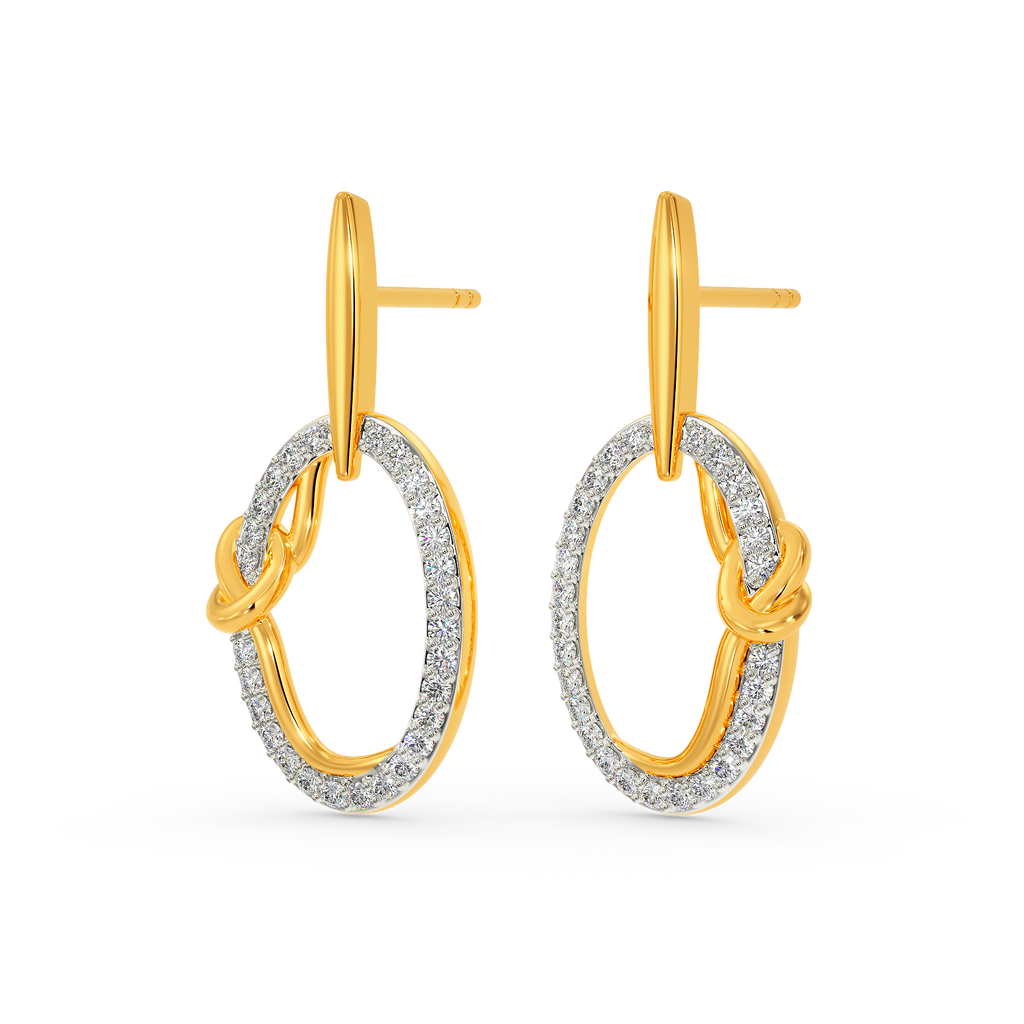 Wrapped In A Knot Diamond Earrings