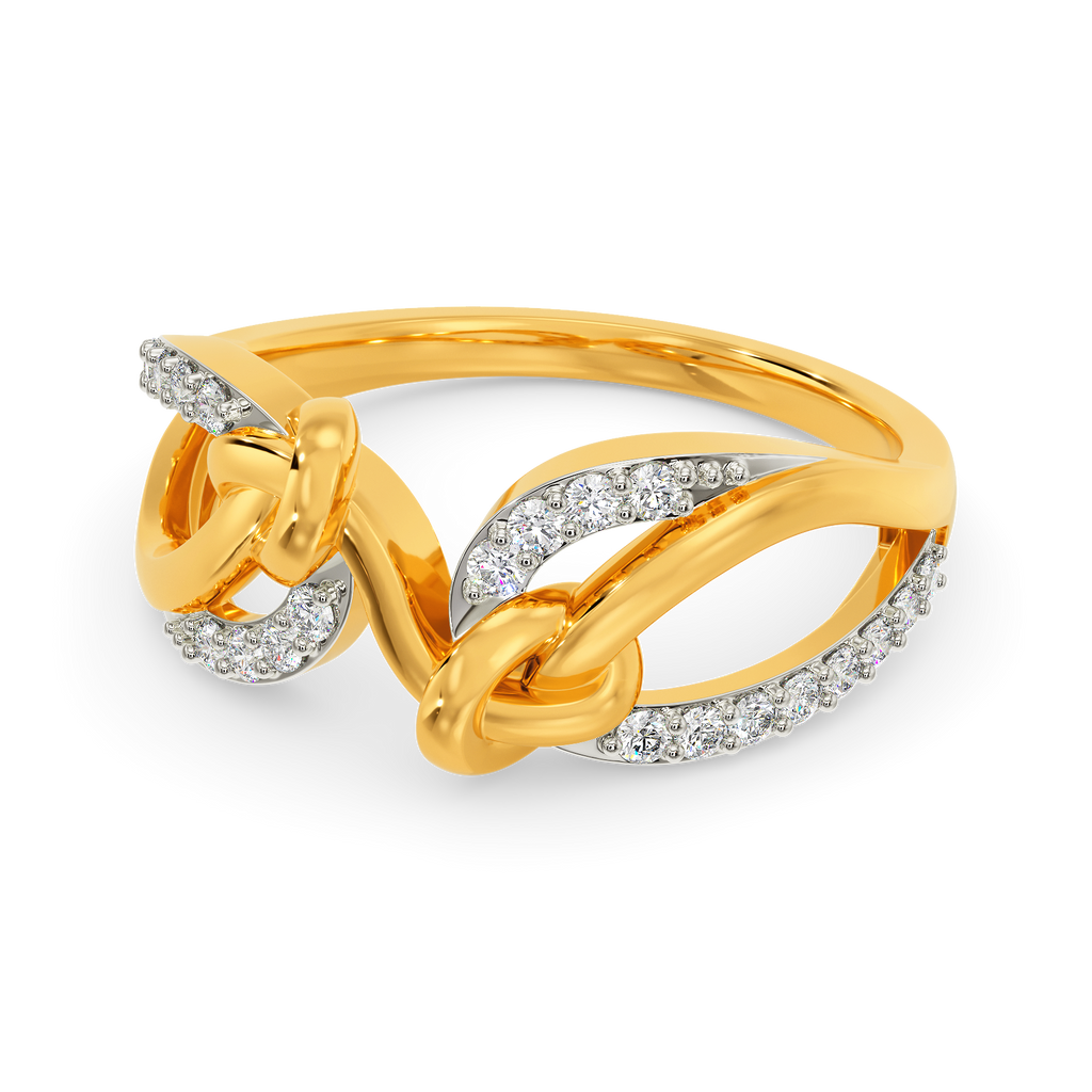 Wrapped In A Knot Diamond Rings alternate view 2