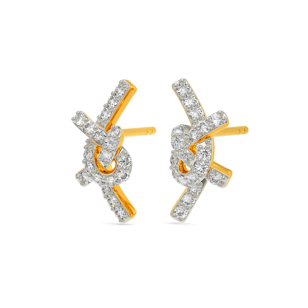 Knoted Diamond Earrings