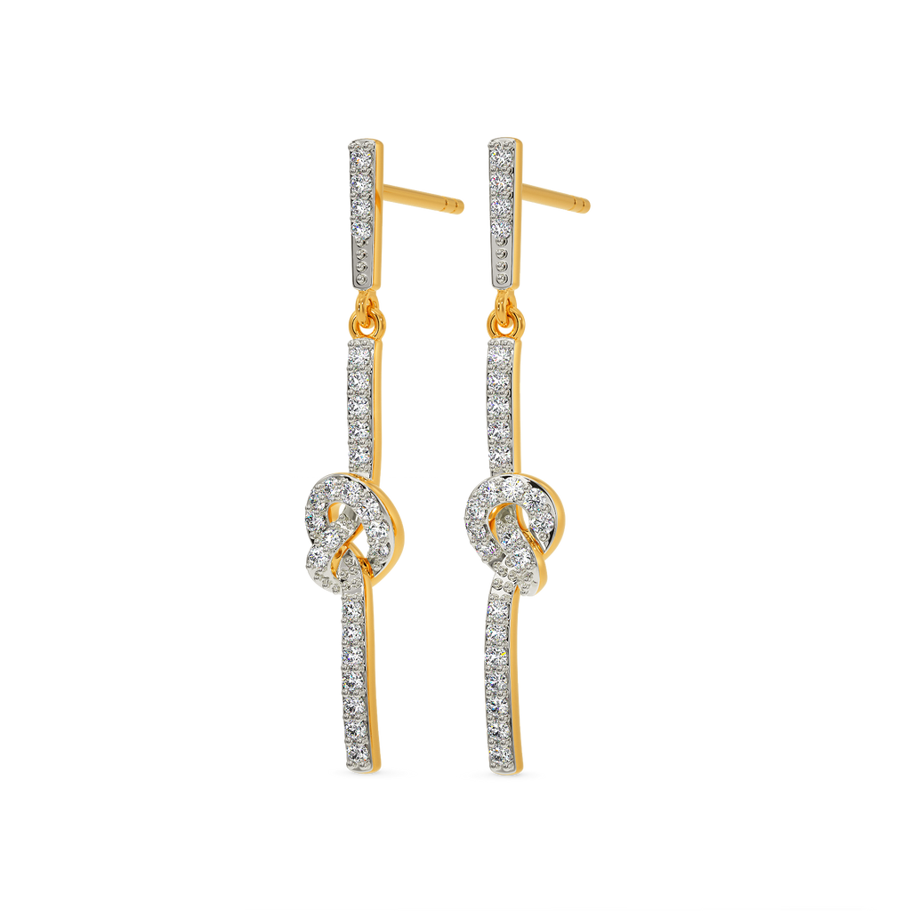 Enveloped Fancy Diamond Earrings