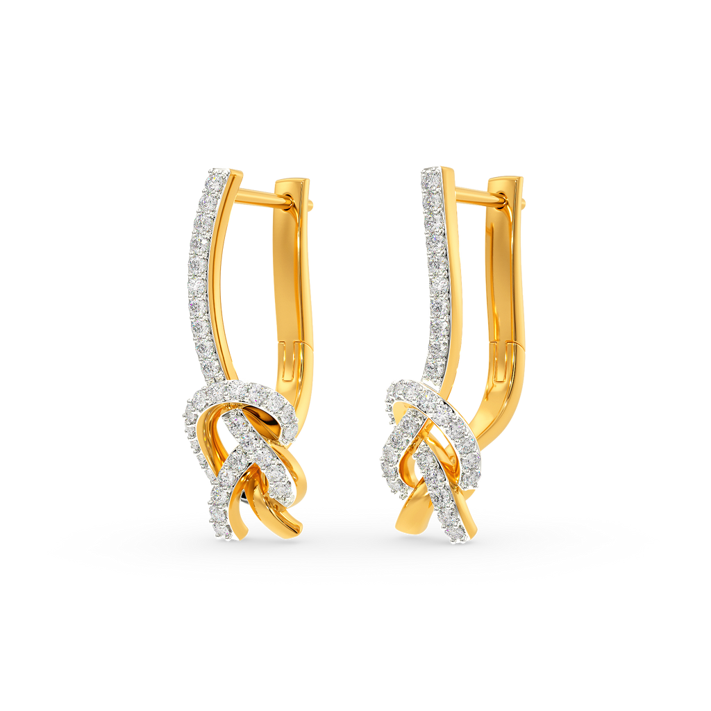 Enveloped Fancy Diamond Earrings