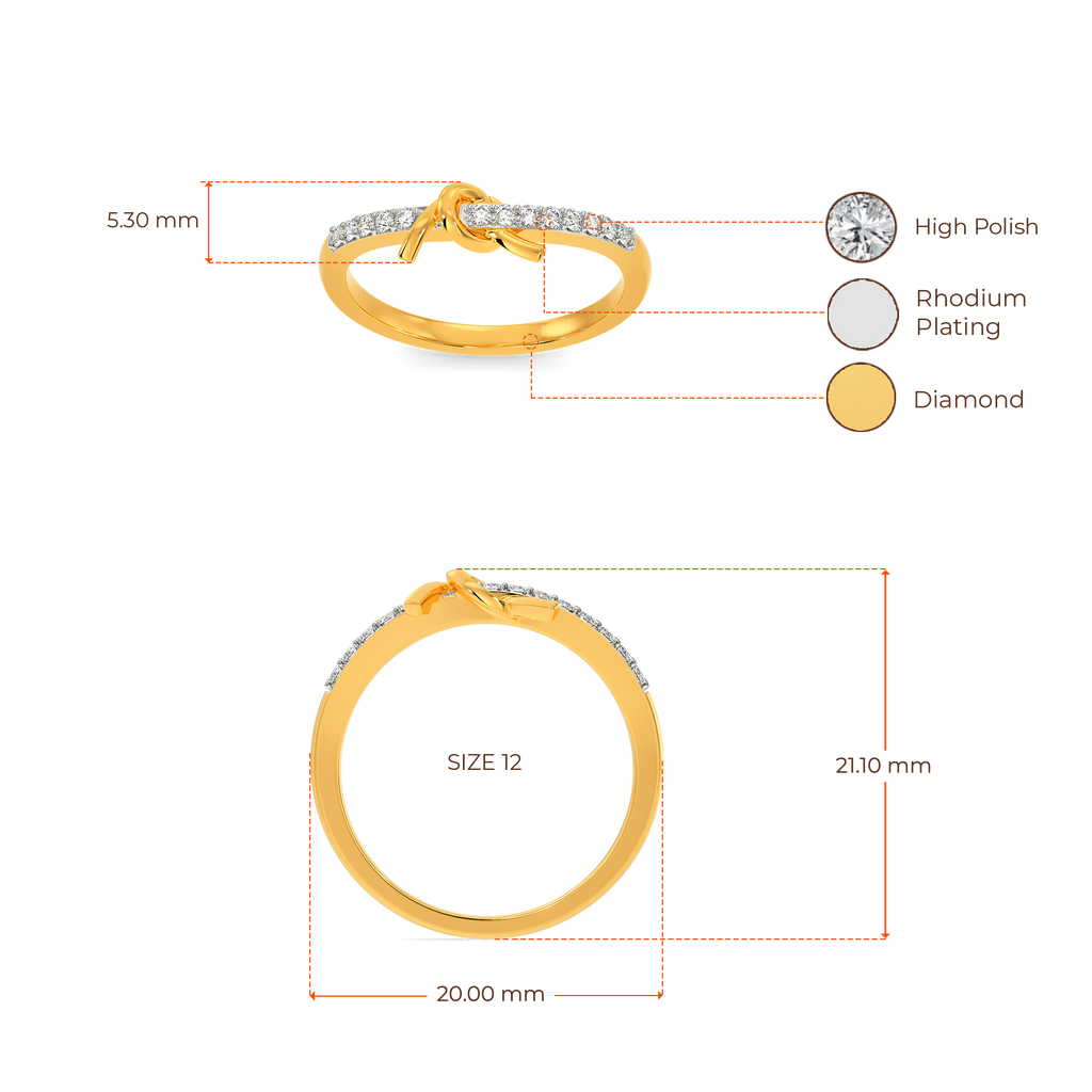 Rhythmic Knots Diamond Rings image