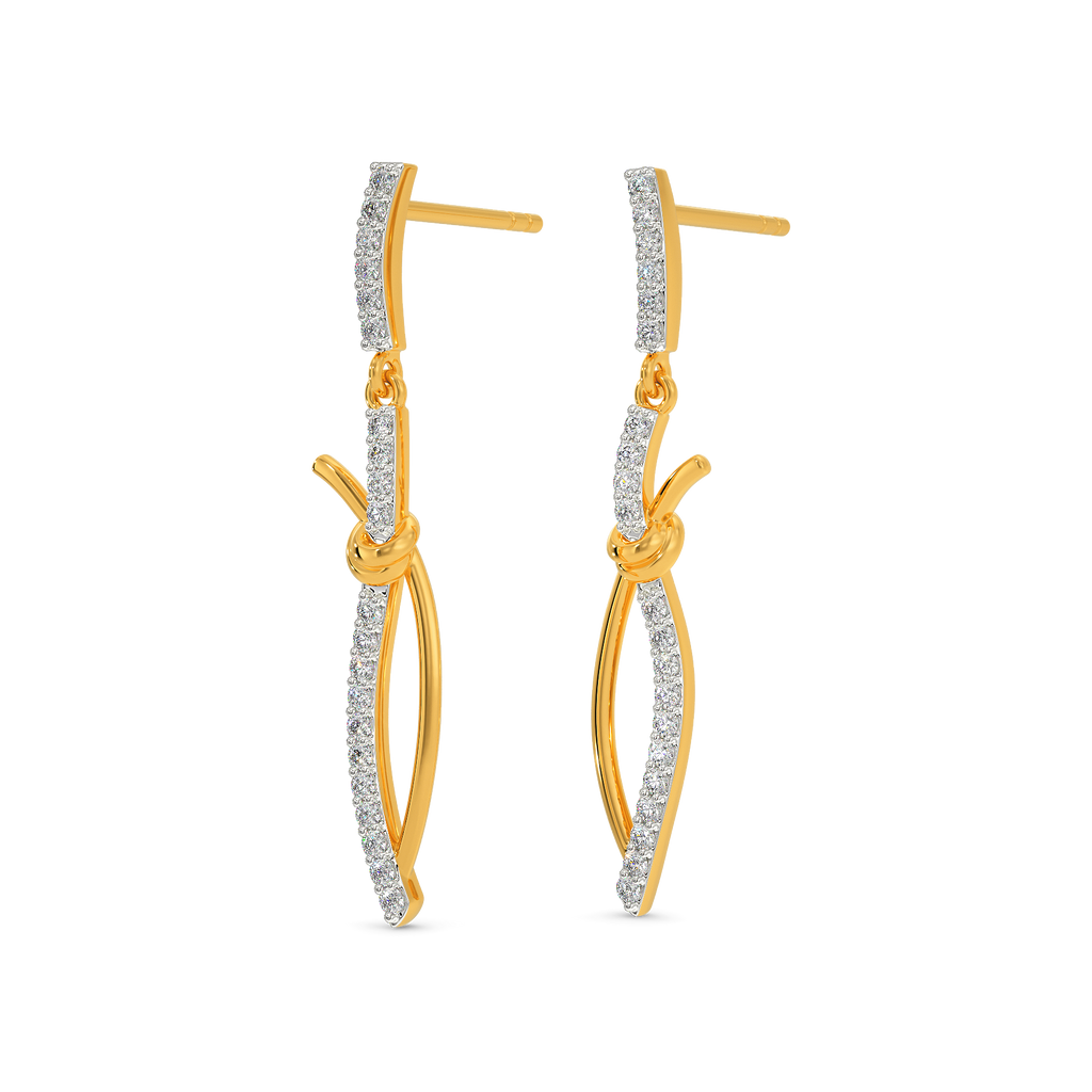 Tie A Knot Diamond Earrings