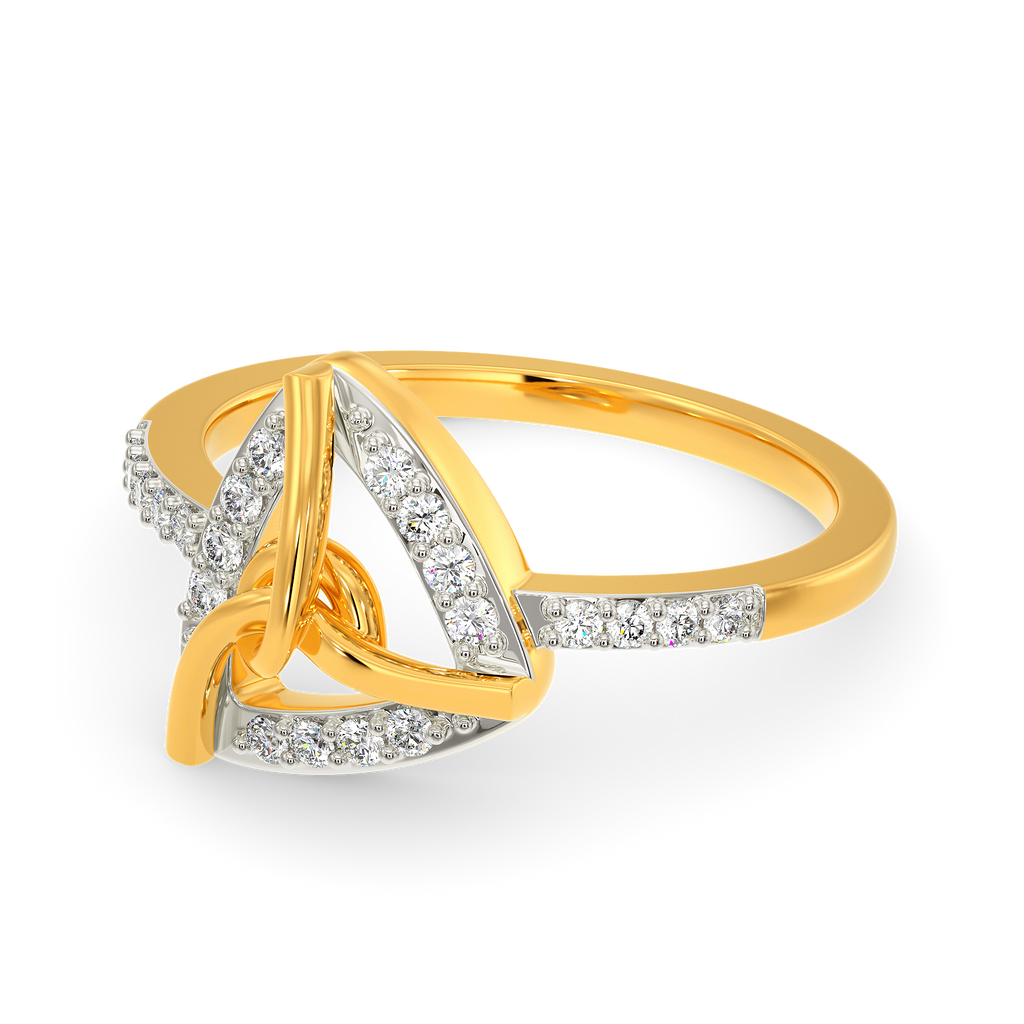 Knot Junction Diamond Rings alternate view 2