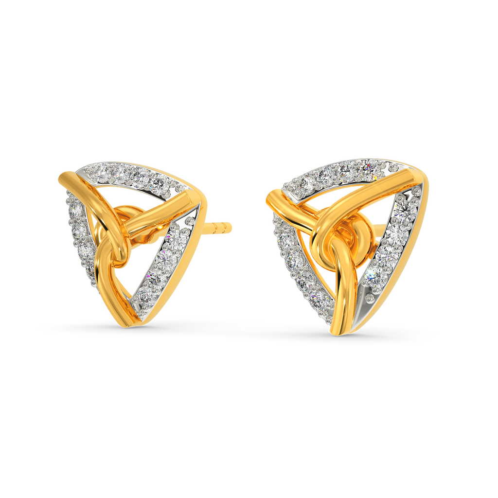 Knot Junction Diamond Earrings