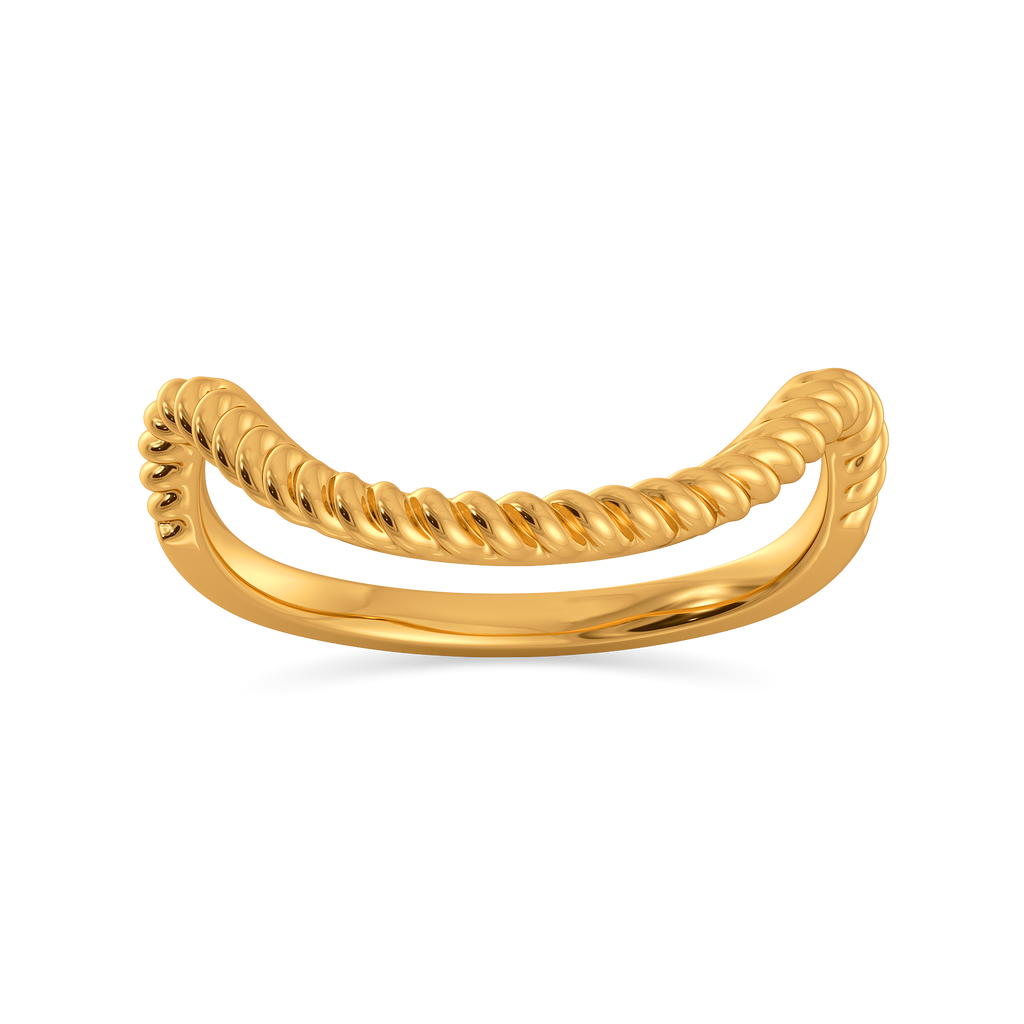 Knit Whirl Gold Rings image