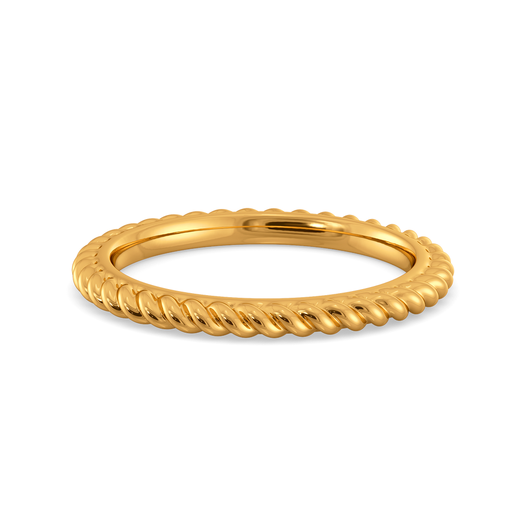 Knit Whirl Gold Rings