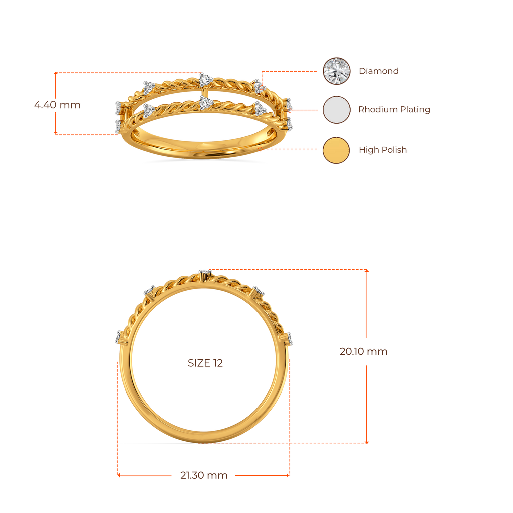 Gleaming Threads Diamond Rings image