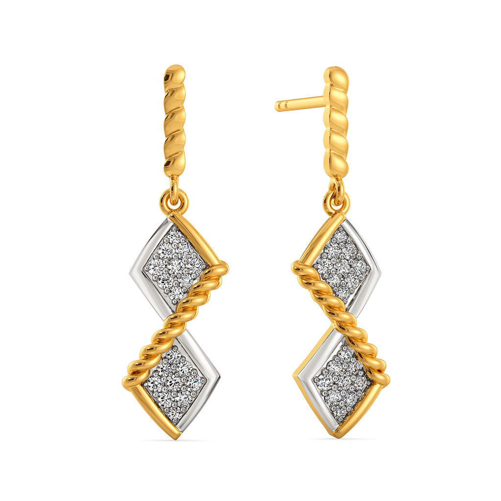 Woven Harmony Diamond Earrings