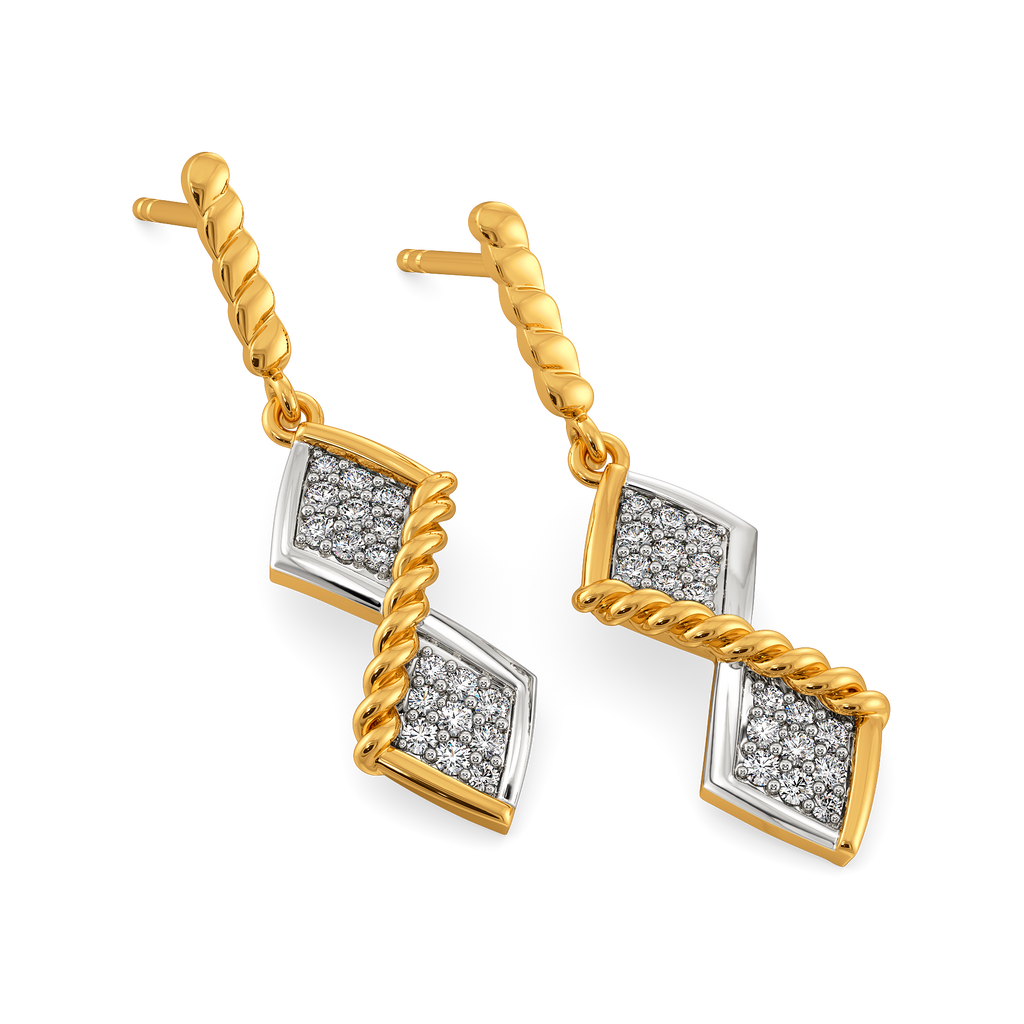 Woven Harmony Diamond Earrings