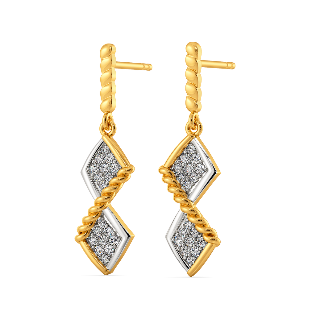 Woven Harmony Diamond Earrings