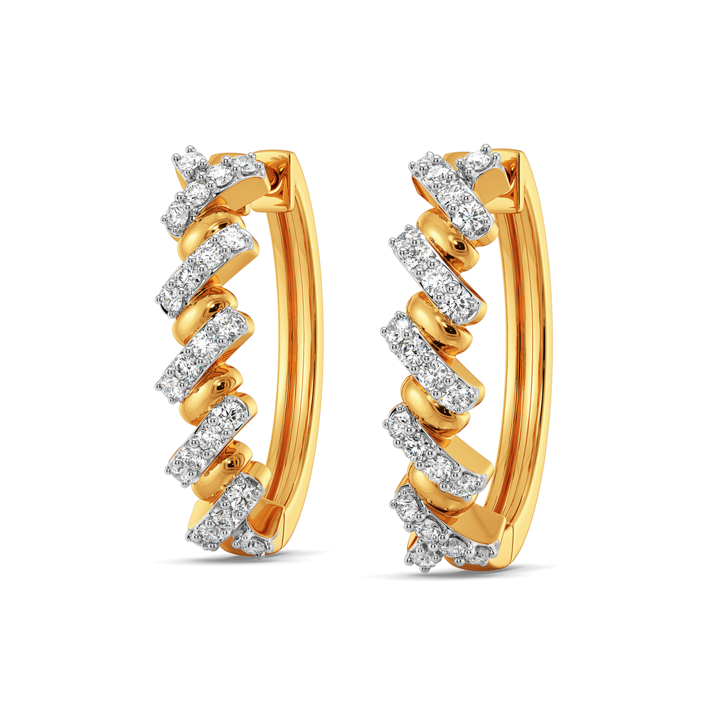 Knitted Twist Diamond Earrings