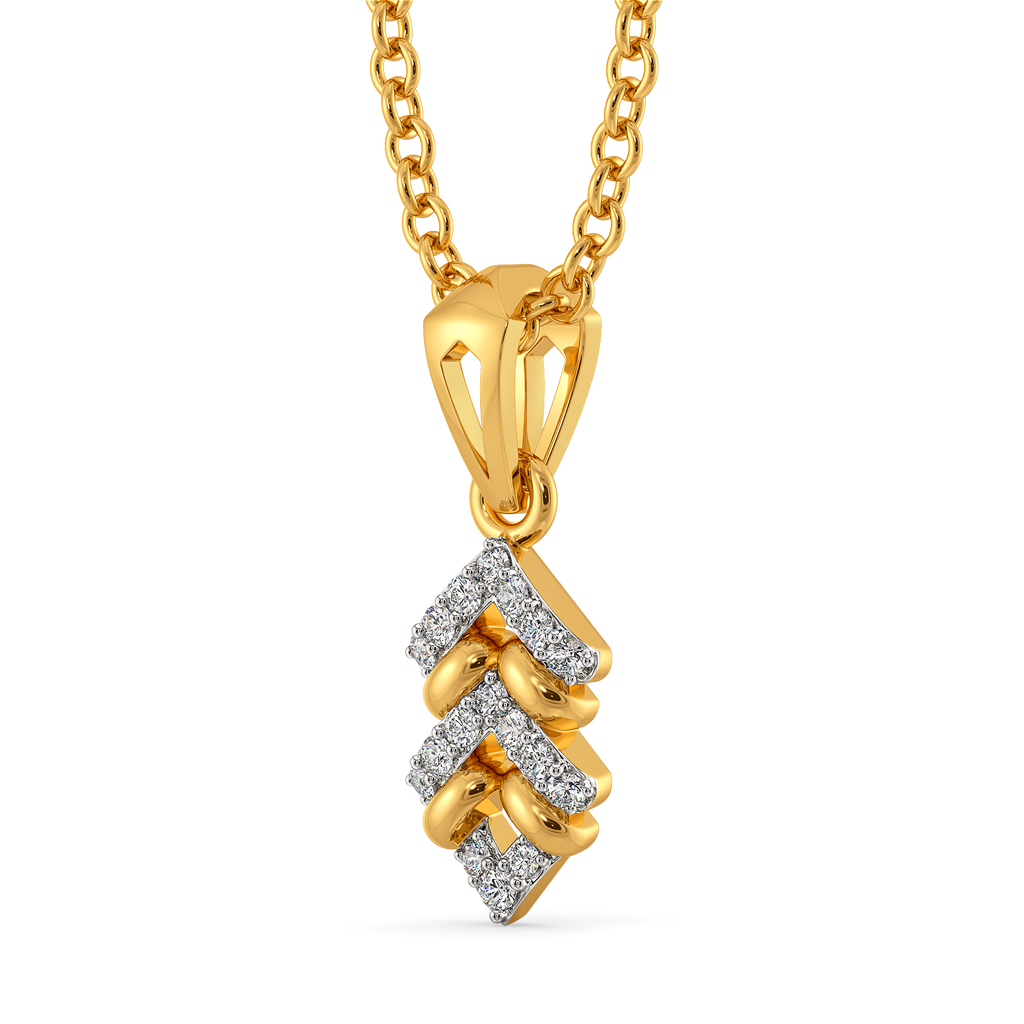 Knitted Twist Diamond Pendants