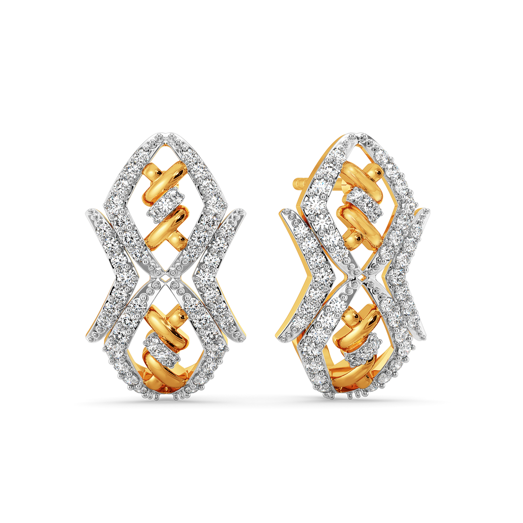 Looped Grace  Diamond Earrings