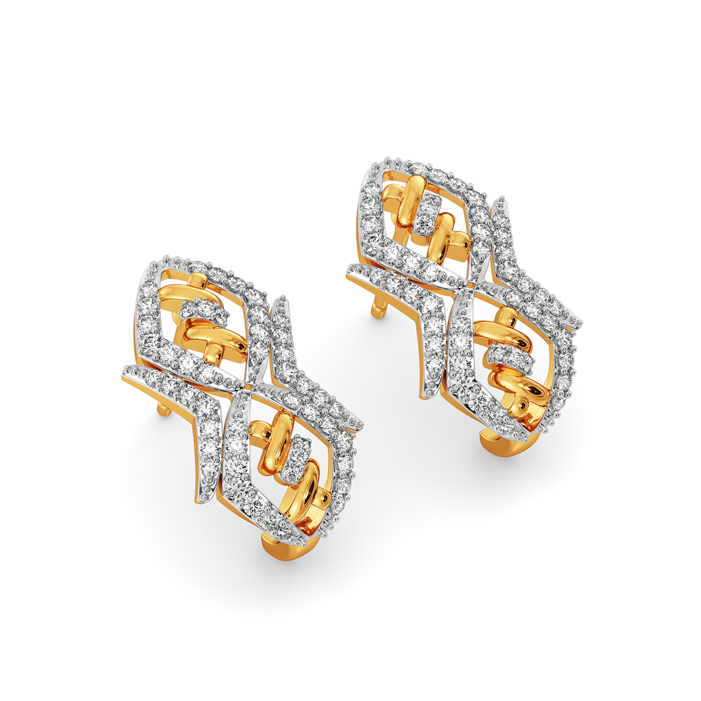 Looped Grace  Diamond Earrings