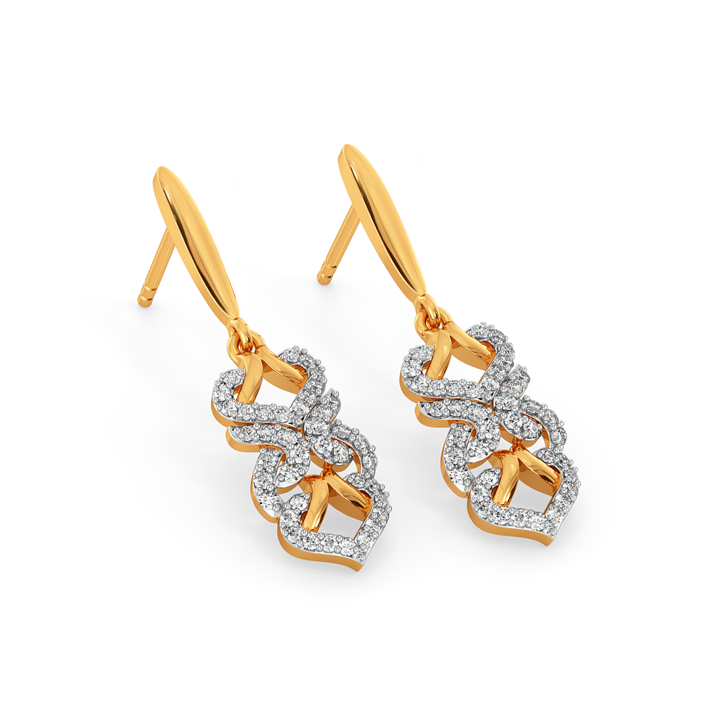 Twist and Texture Diamond Earrings