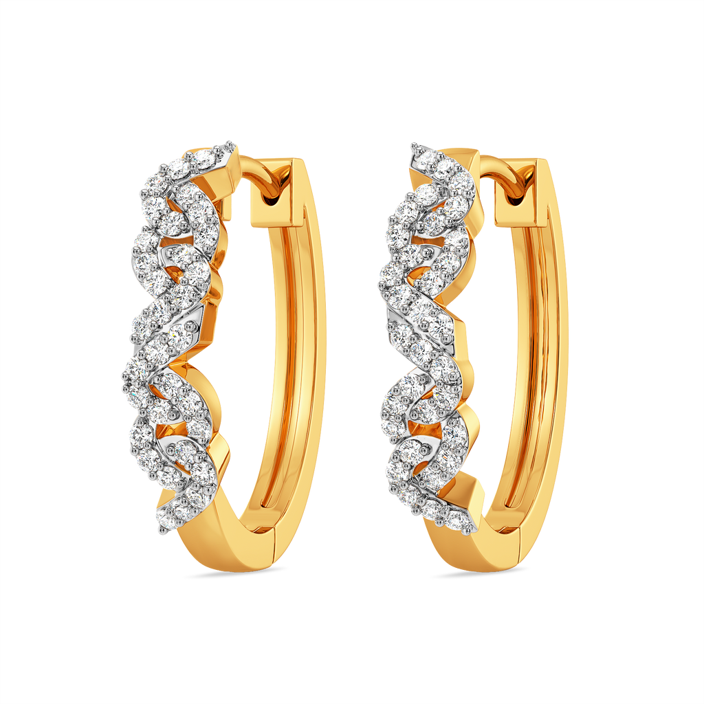 Twist and Texture Diamond Earrings