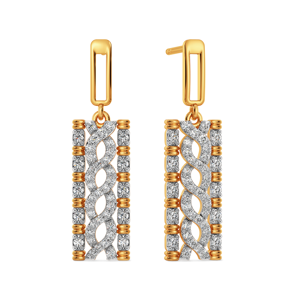 Classic Weave Diamond Earrings