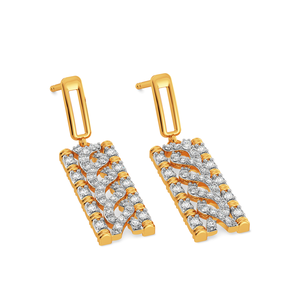 Classic Weave Diamond Earrings