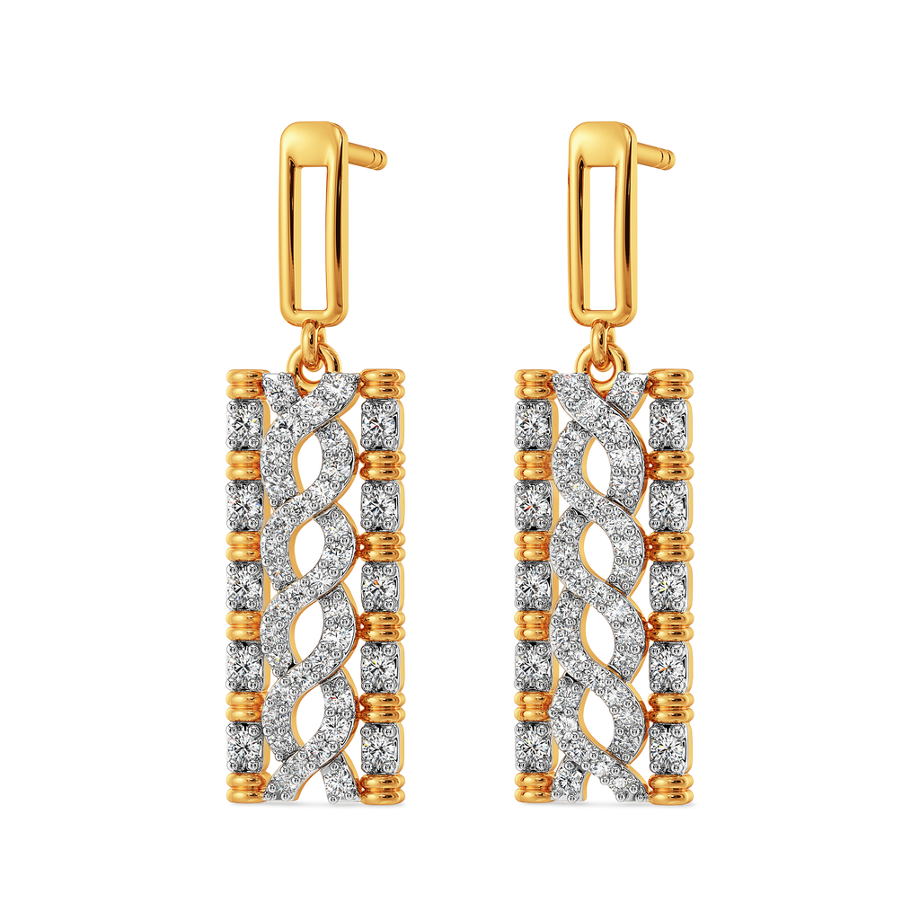 Classic Weave Diamond Earrings