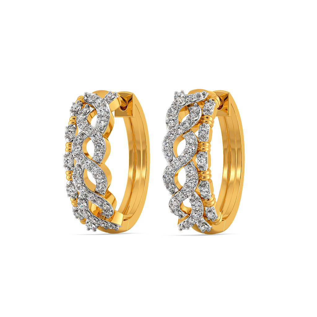 Classic Weave Diamond Earrings
