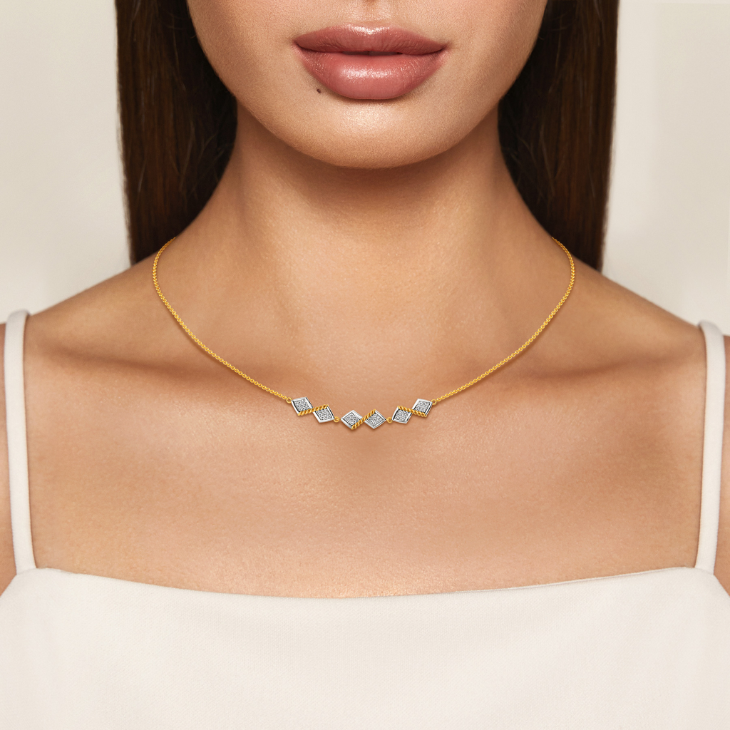 Woven Harmony Diamond Necklaces