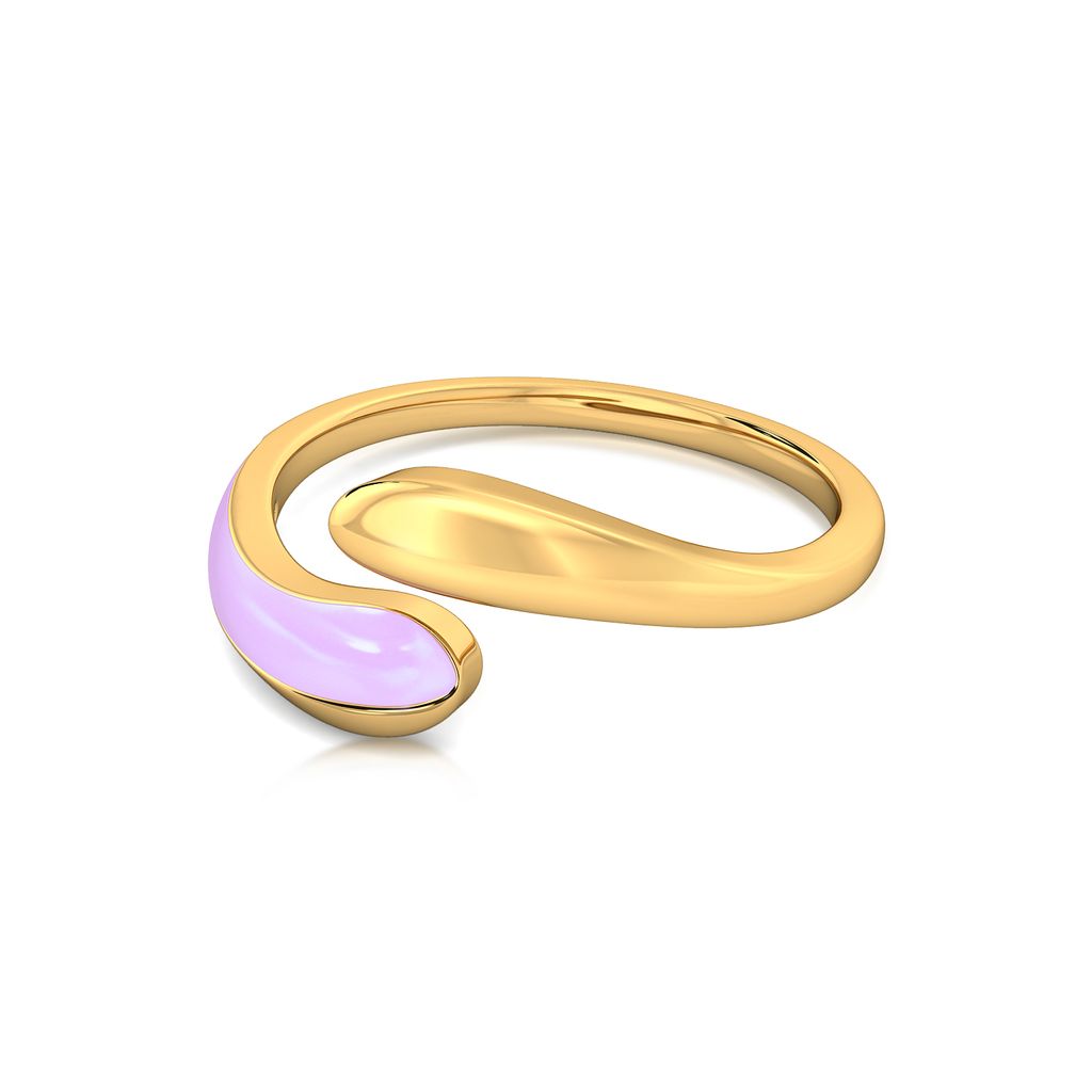 Purple Curl Gold Rings image