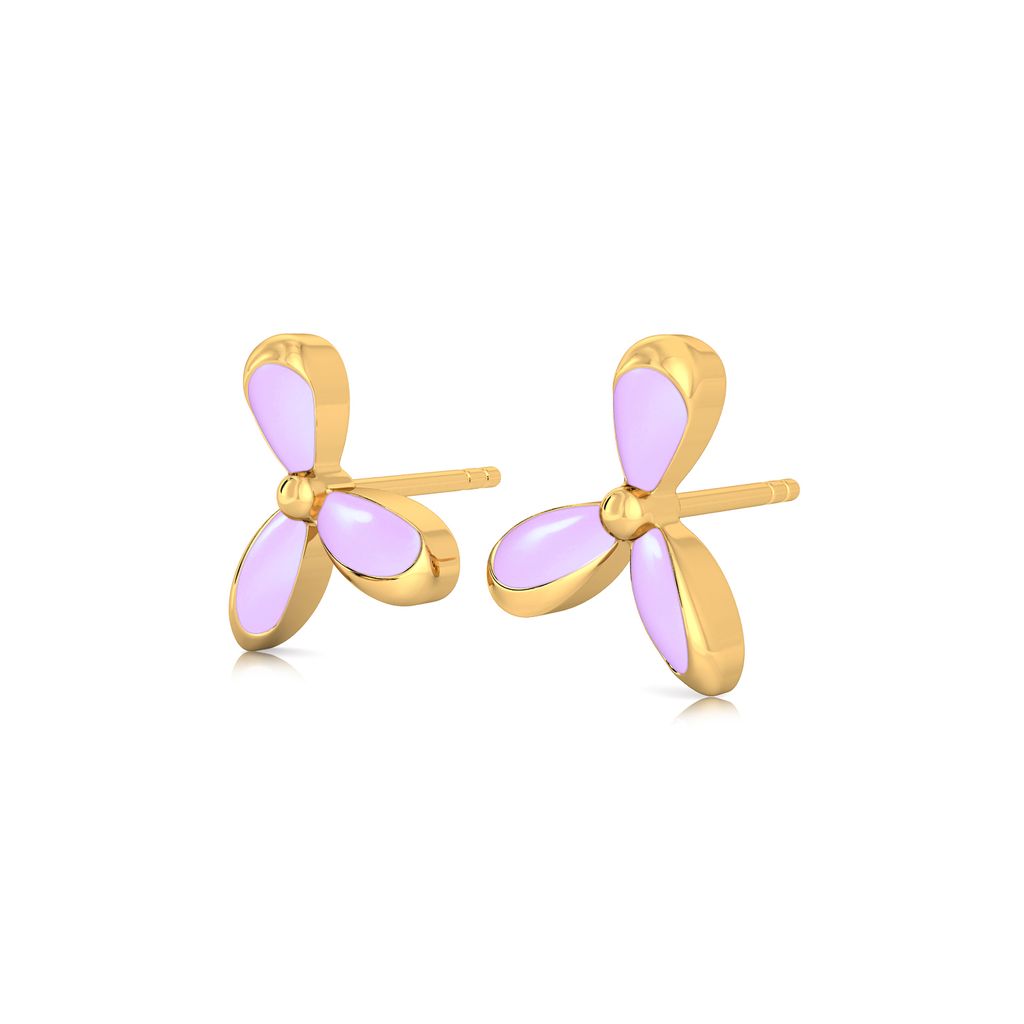 Mauve Lite Gold Earrings