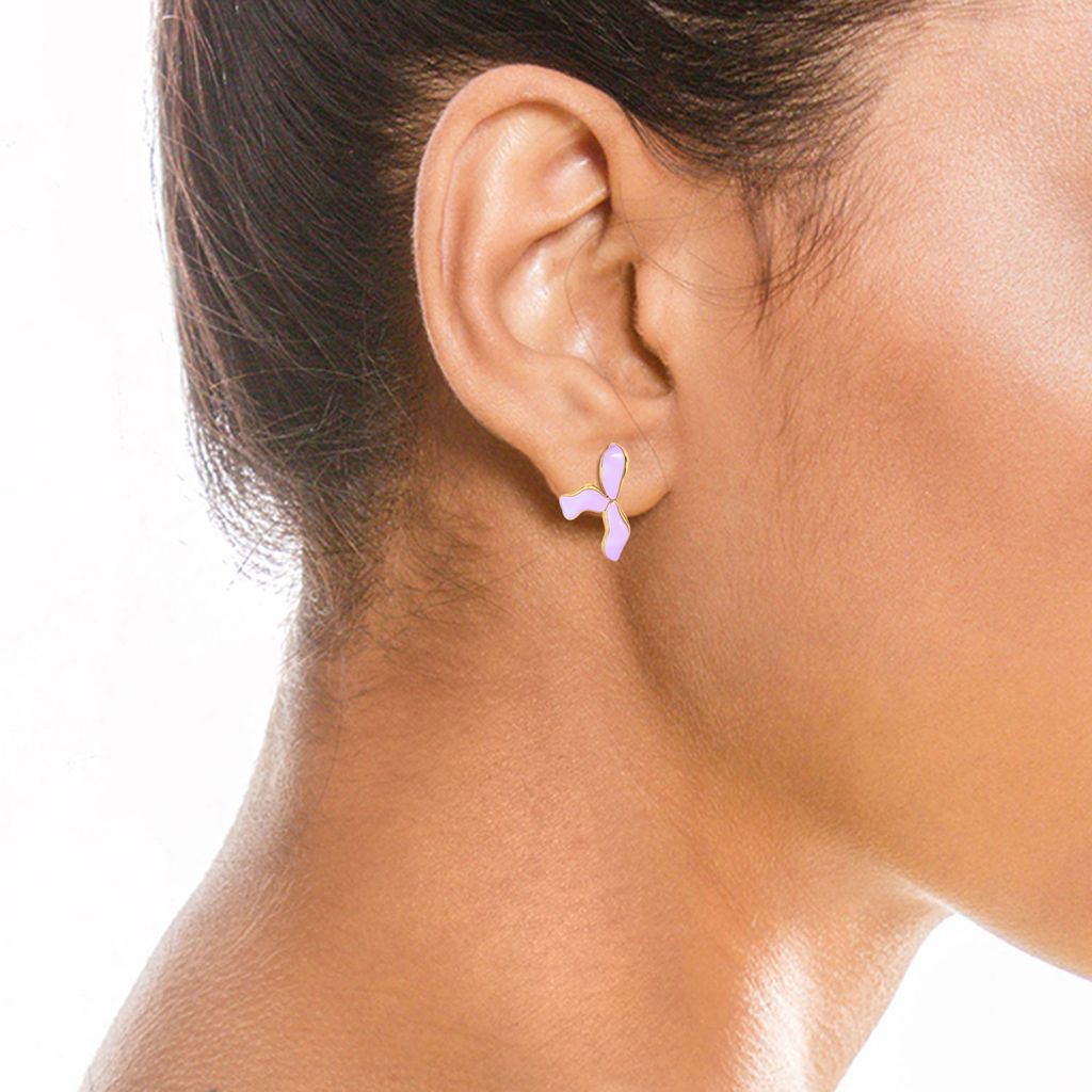Wonder Lavender Gold Earrings