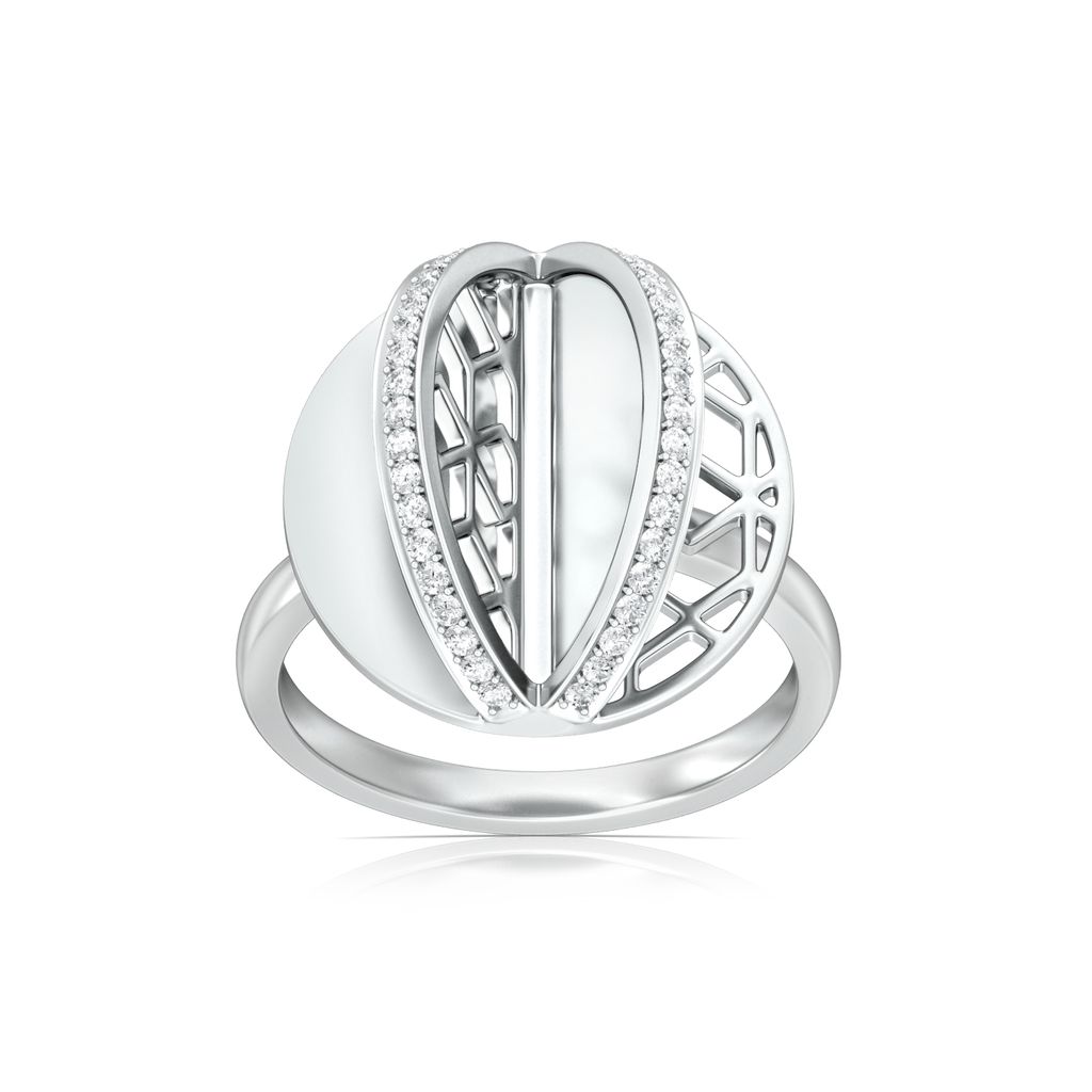 Lacy Effect Diamond Rings alternate view 3